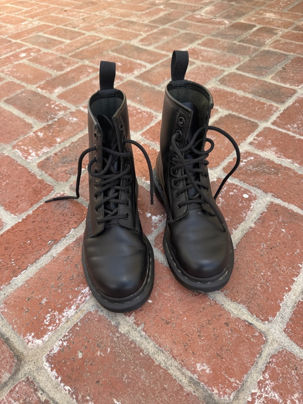 Dr. Martens Black Leather Lace-Up Combat Boots
